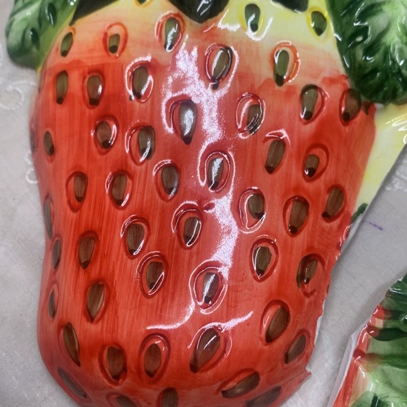 Wall kitchen decoration resin ceramic fruit pumpkin strawberries grapes papaya - Picture 6 of 10